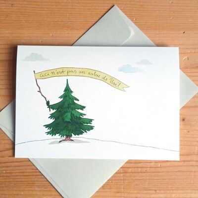 10 Weihnachtskarten mit Umschlägen: Ceci n´est pas un arbre de Noel