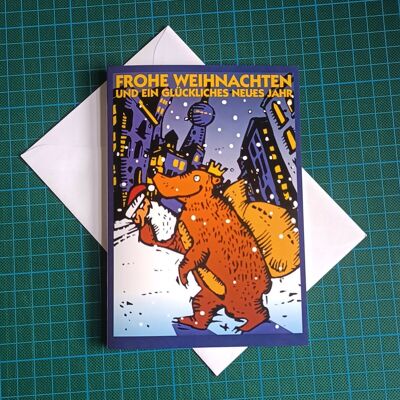 10 cards with envelopes - for Christmas and New Year: Berlin Bear
