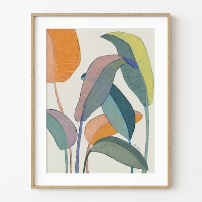 Banana Tree Art Print - 21cm (w) x 30cm (h)
