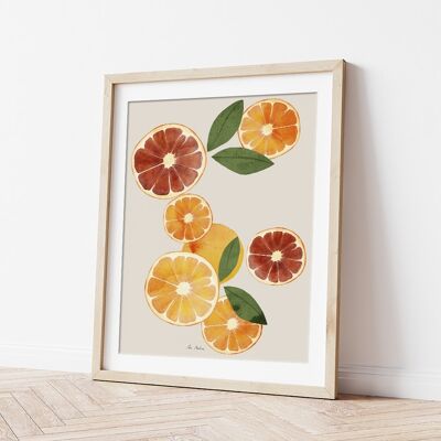 Citrus Art Print - 30cm (w) x 40cm (h)