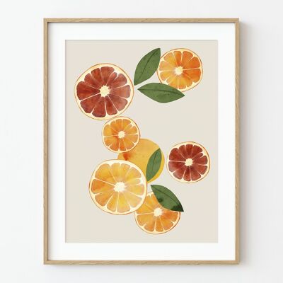 Citrus Art Print - 21cm (w) x 30cm (h)