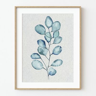 Impression d'art eucalyptus - 30 cm (l) x 40 cm (h)