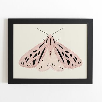 Impression d'art papillon rose - 30 cm (l) x 40 cm (h) 1