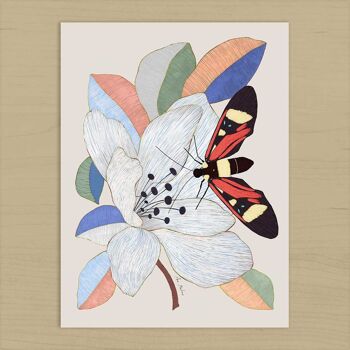 Impression d'art de fleur de magnolia - 21 cm (l) x 30 cm (h) 2