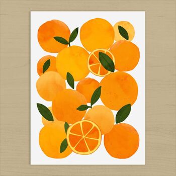 Impression d'art orange - 30 cm (l) x 40 cm (h) 2