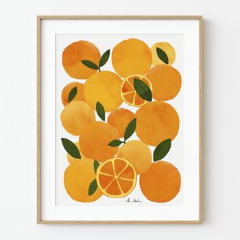 Impression d'art orange - 30 cm (l) x 40 cm (h) 1