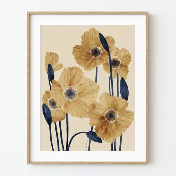 Impression d'art coquelicots - 21 cm (l) x 30 cm (h) 1