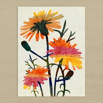 Impression d'art de fleurs sauvages - 30 cm (l) x 40 cm (h) 2