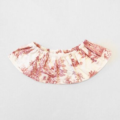 Toile de Jouy rose collar