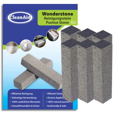 Piedra limpiadora CleanAid Wonderstone (sin mango) (6 uds.)