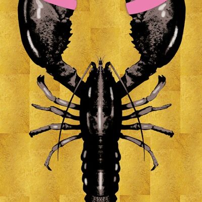 Lobster Schilderijen - 60x90 - Zwart/goud