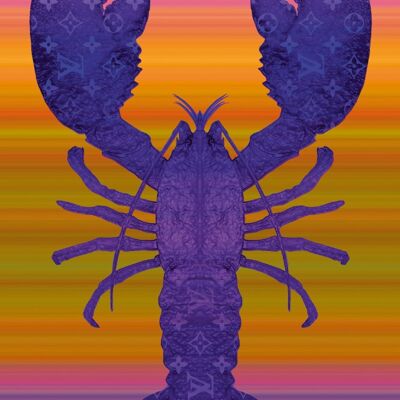 Lobster Schilderijen - 60x90 - Paars/roze