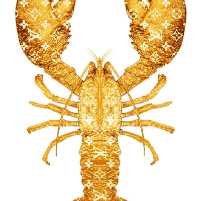 Lobster Schilderijen - 60x90 - Wit/geel