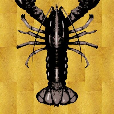 Lobster Schilderijen - 80x120 - Zwart/goud