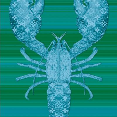 Lobster Schilderijen - 80x120 - Groen/blauw