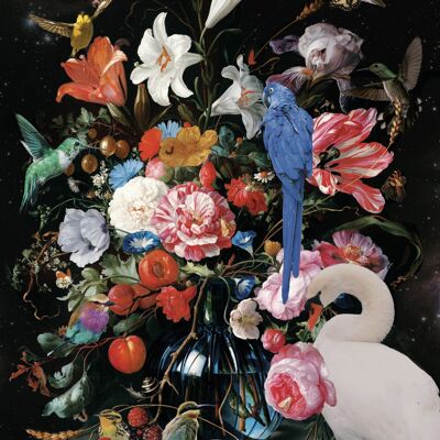 Flower Birds - Plexiglas schilderij - 60x90