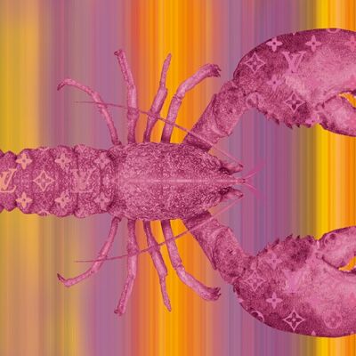 Lobster Louis pink - Plexiglas schilderij - 60x90