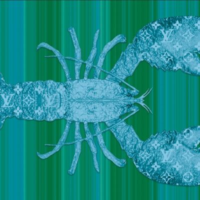 Lobster Louis green - Plexiglas schilderij - 80x120