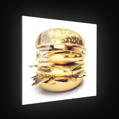 Burger- Cheesy - Plexiglas schilderij - 80x80