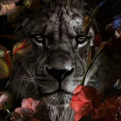 Flower Lion - Plexiglas schilderij - 60x90