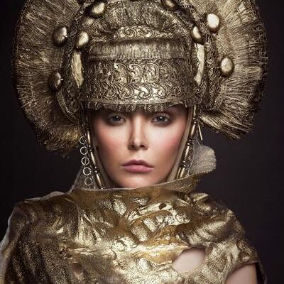 Golden Empress close up - Fotografie op plexiglas - 60x90