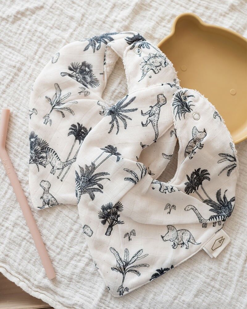 2er Set Bandana Baby-T-Rex Lätzchen - MAEL