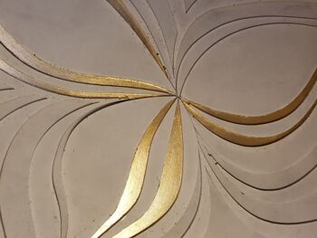 panneau d'art en béton fleur d'or 4