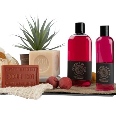 Poppy-scented Marseille tradition box - 5 soap products