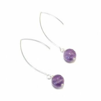 Boucles D'Oreilles Améthyste Argent 925 1