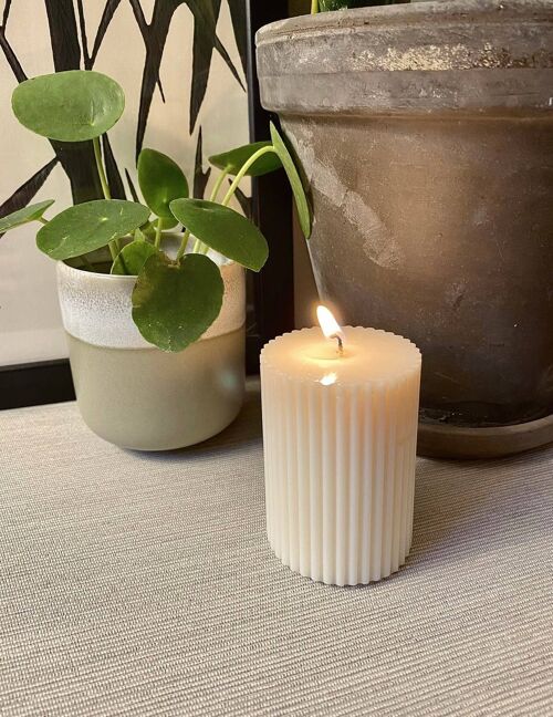 Pillar/Sculpture Candles - Ribbed Mini