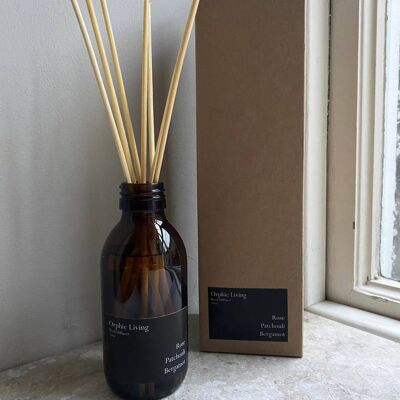 Peppermint REED DIFFUSER Bottle With Sticks, Reed Oil Diffuser, Mint Scent  Essential Oil, Natural Home Fragrance 