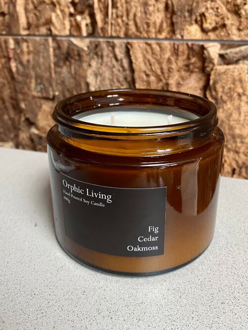 Fig, Cedar & Oakmoss - Candle 400g 3 wick