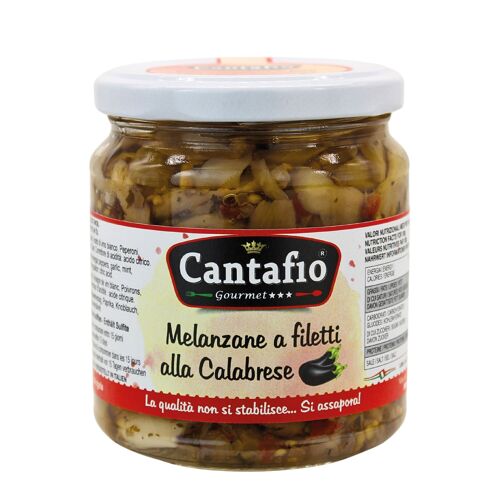 Filetti di melanzane calabresi sott'olio 280g. | Ideale come antipasto o come aperitivo calabrese