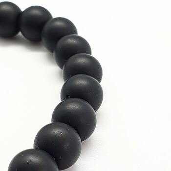 Ensemble de bracelets en howlite noir Extra large : 20-22cm 5