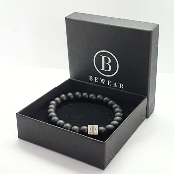 Ensemble de bracelets noir mat brillant Extra petit : 16-17cm 4