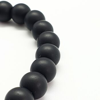 Ensemble de bracelets noir mat brillant Moyen : 18-19cm 3