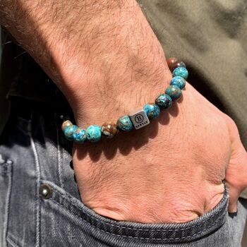 Ensemble de bracelets en perles de pierres précieuses Tiger Eye Extra petit: 16-17cm 2
