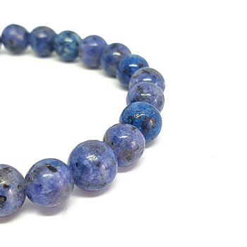 Ensemble de bracelets triples perles bleues Moyen : 18-19cm 7