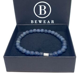Bracelet en perles bleu foncé Extra petit : 16-17cm 3
