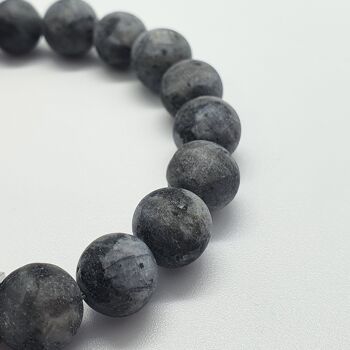Bracelet en perles de pierres précieuses blanches Howlite Petit: 17-18cm 6