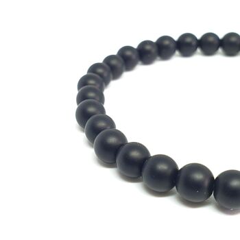 Bracelet en perles de pierre naturelle en bois Extra petit : 16-17cm 3