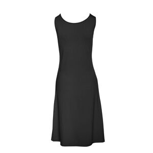 Robe trapèze noire avec lien à la taille