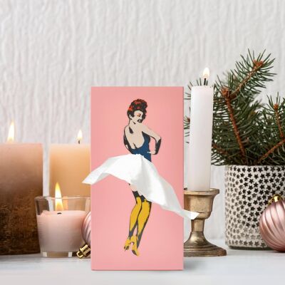 Tissue-Up girl pink - pin-up tissue box - retro - gift