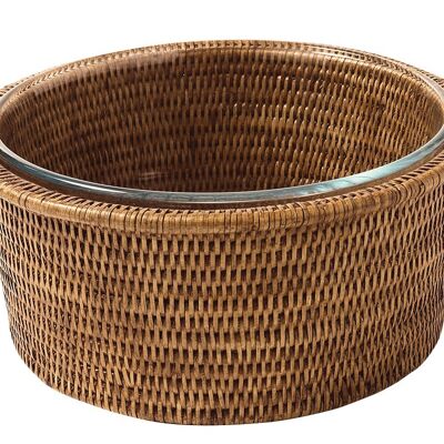 Soufflé in rattan e pirex Vallese