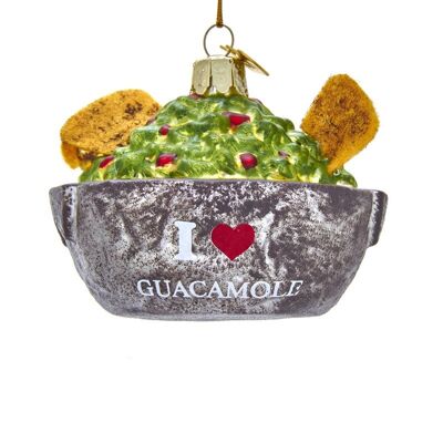 Guacamole Bowl Glass Ornament