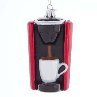 Coffee Machine Glass Ornament