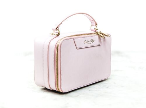 Small box grab / cross-body – Pink nappa