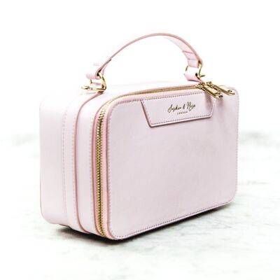 Small box grab / cross-body – Pink nappa