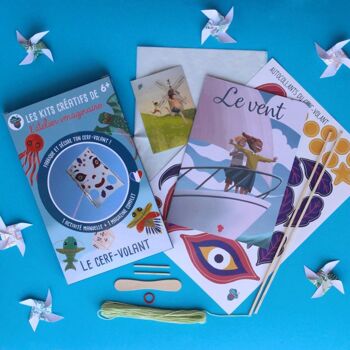 Coffret fabrication cerf-volant pour enfant + 1 livre - Kit bricolage/activité enfant en français 3