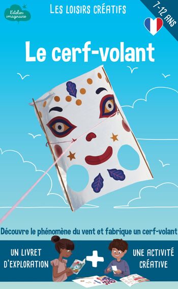 Coffret fabrication cerf-volant pour enfant + 1 livre - Kit bricolage/activité enfant en français 6